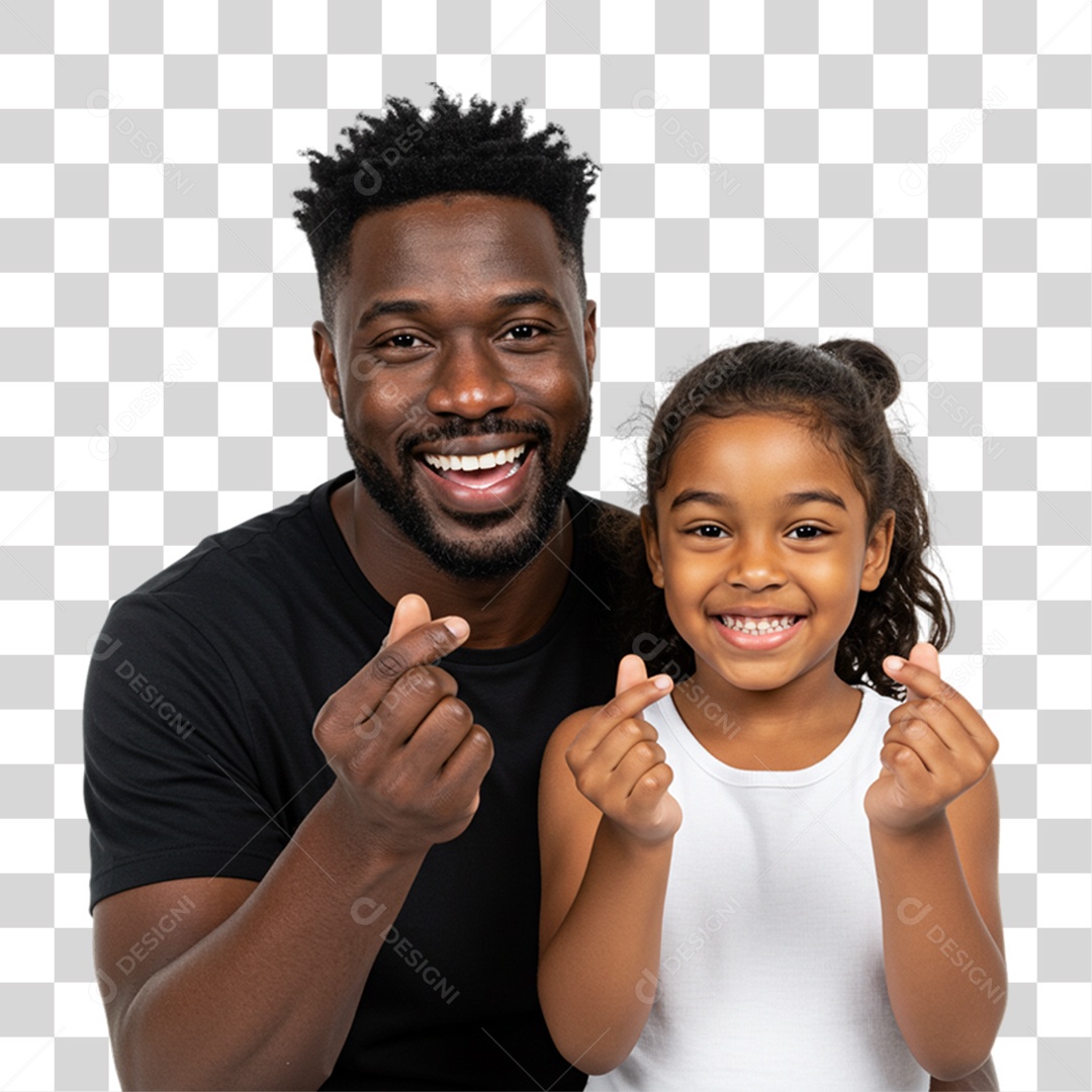 Pai com sua Filha PNG Transparente