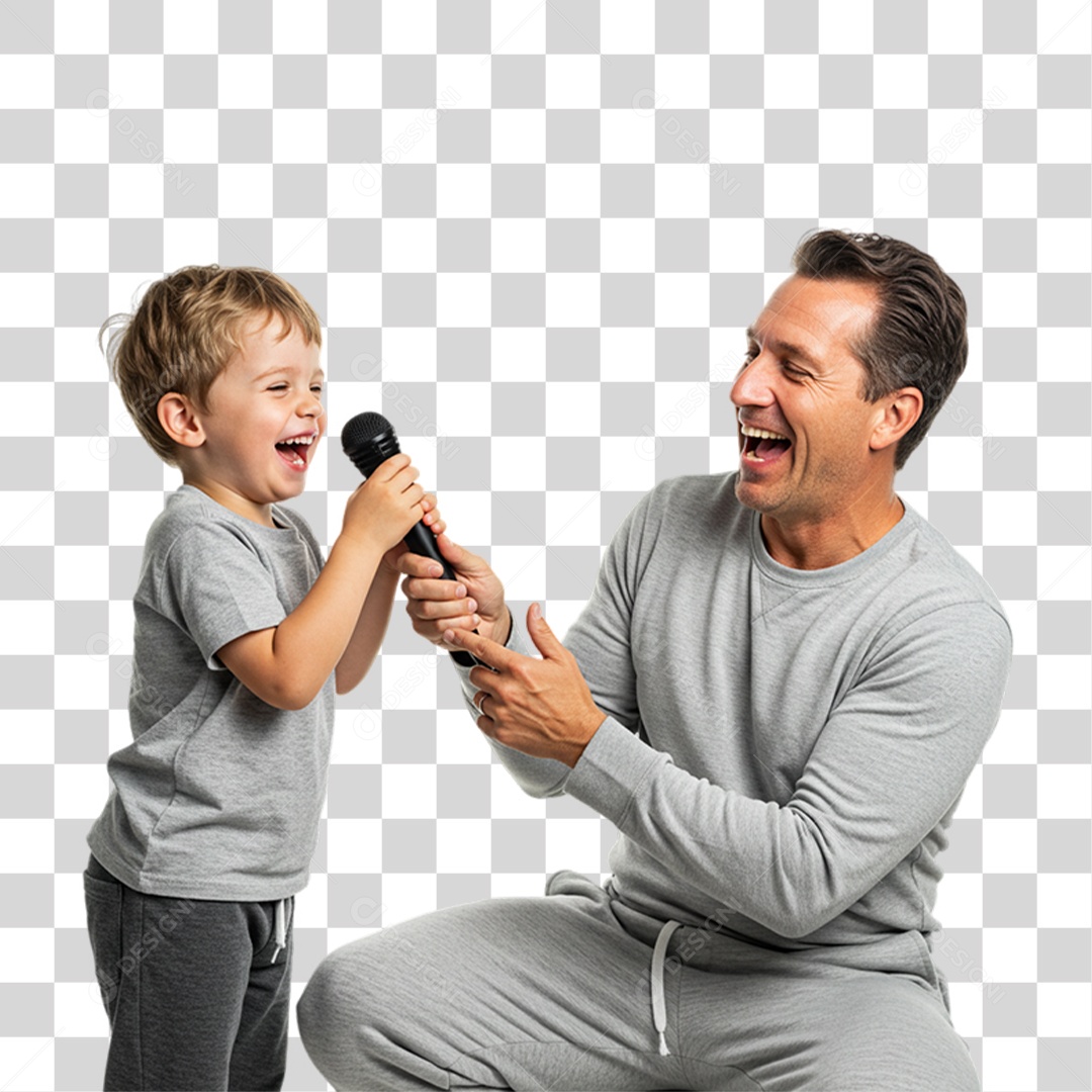 Pai com seu Filho PNG Transparente