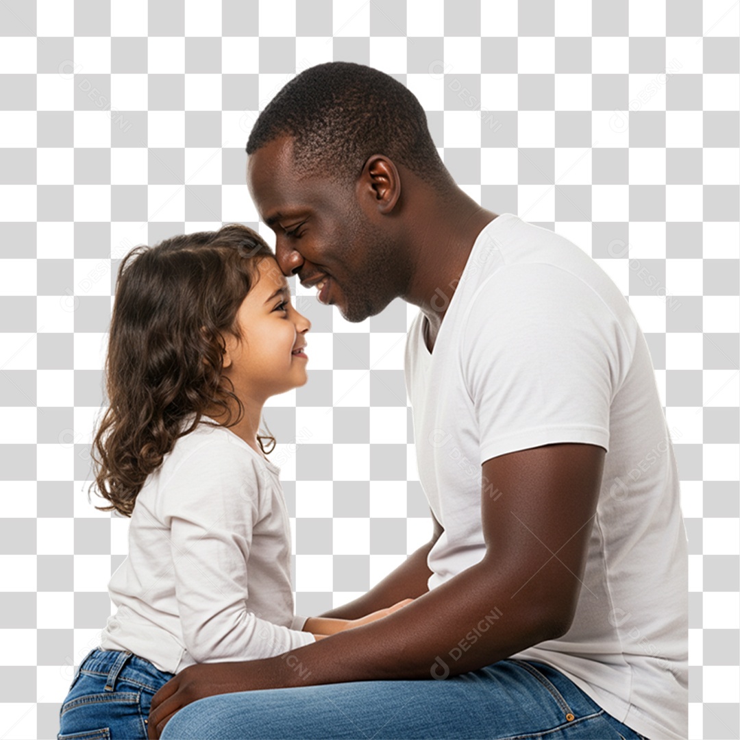Pai com sua Filha PNG Transparente