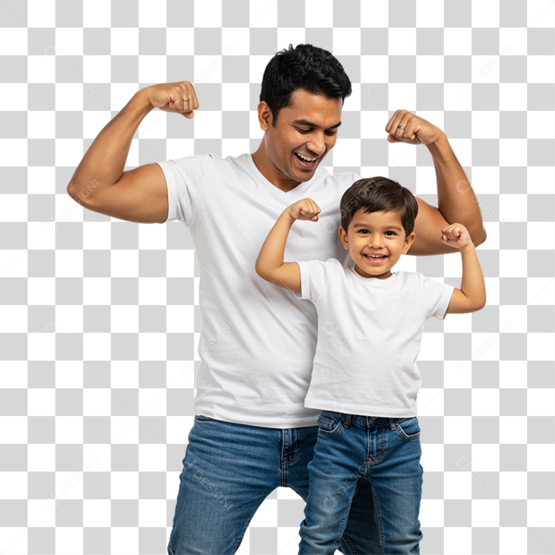 Pai com seu Filho PNG Transparente