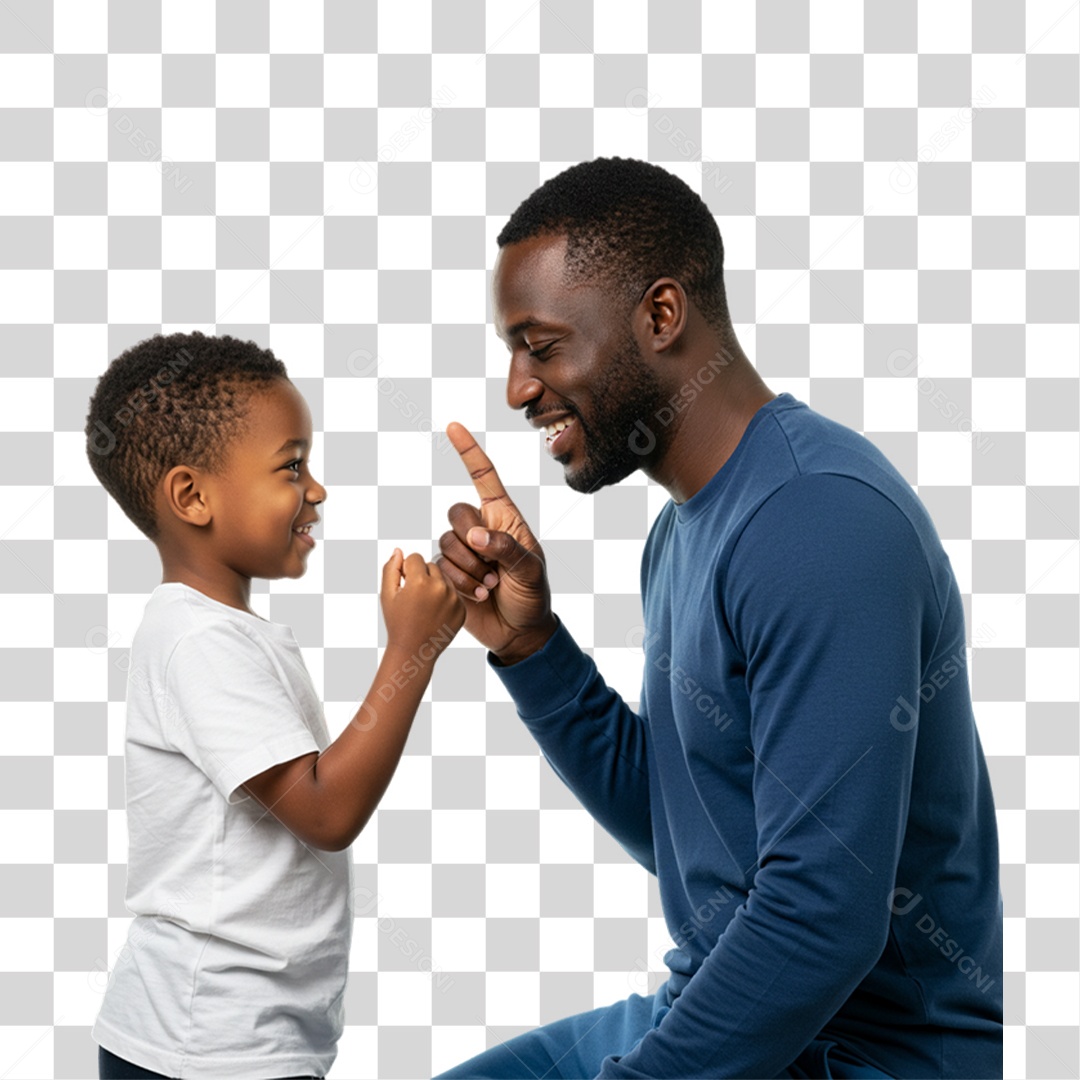 Pai com seu Filho PNG Transparente