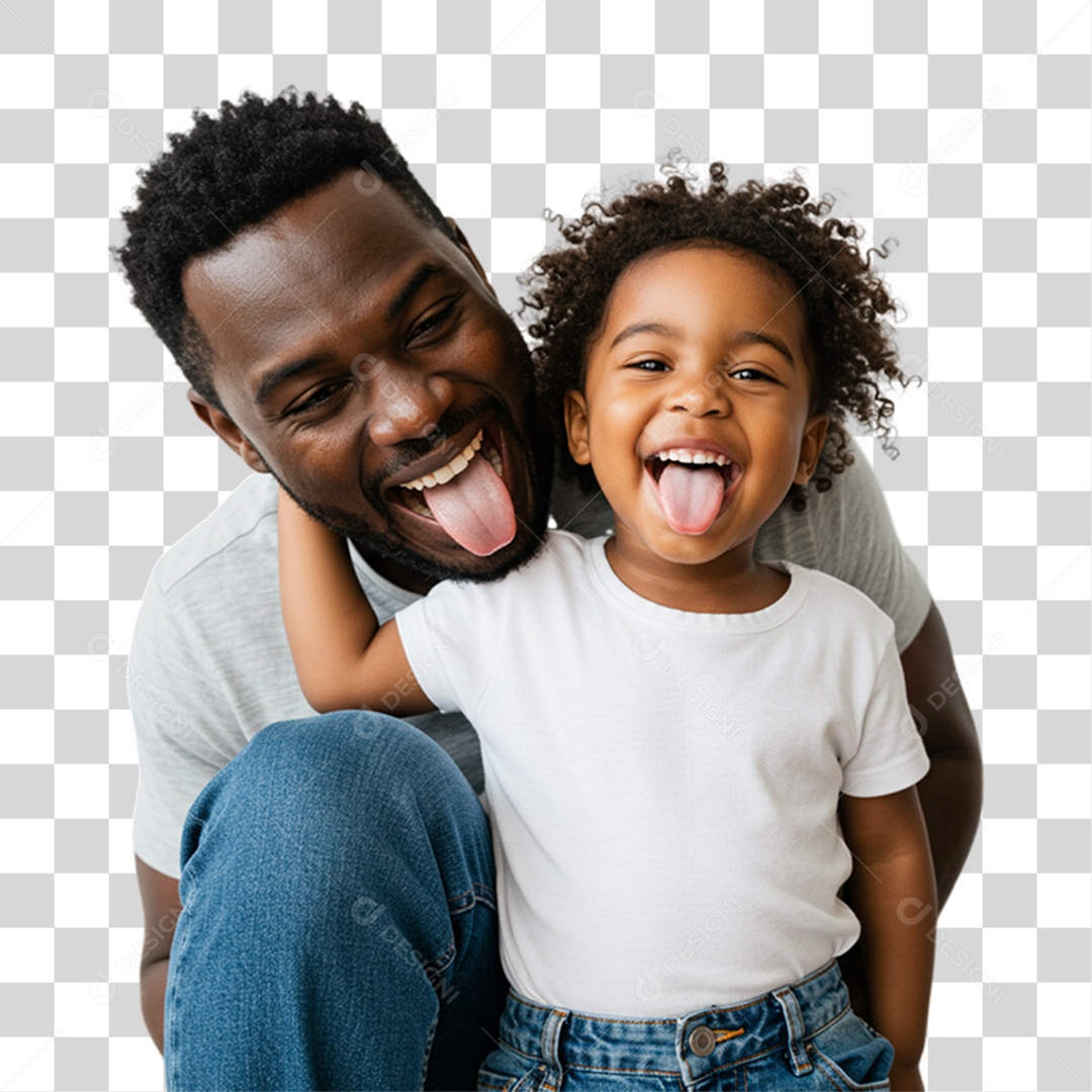 Pai com sua Filha PNG Transparente