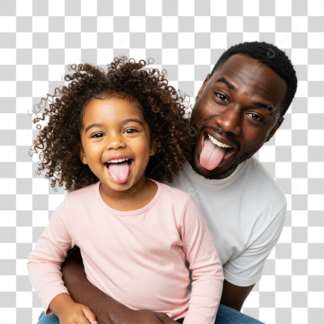 Pai com sua Filha PNG Transparente