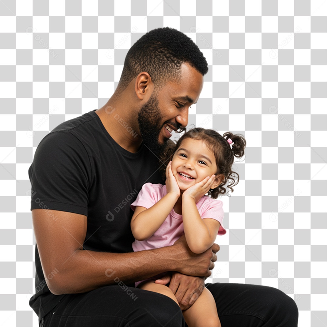 Pai com sua Filha PNG Transparente