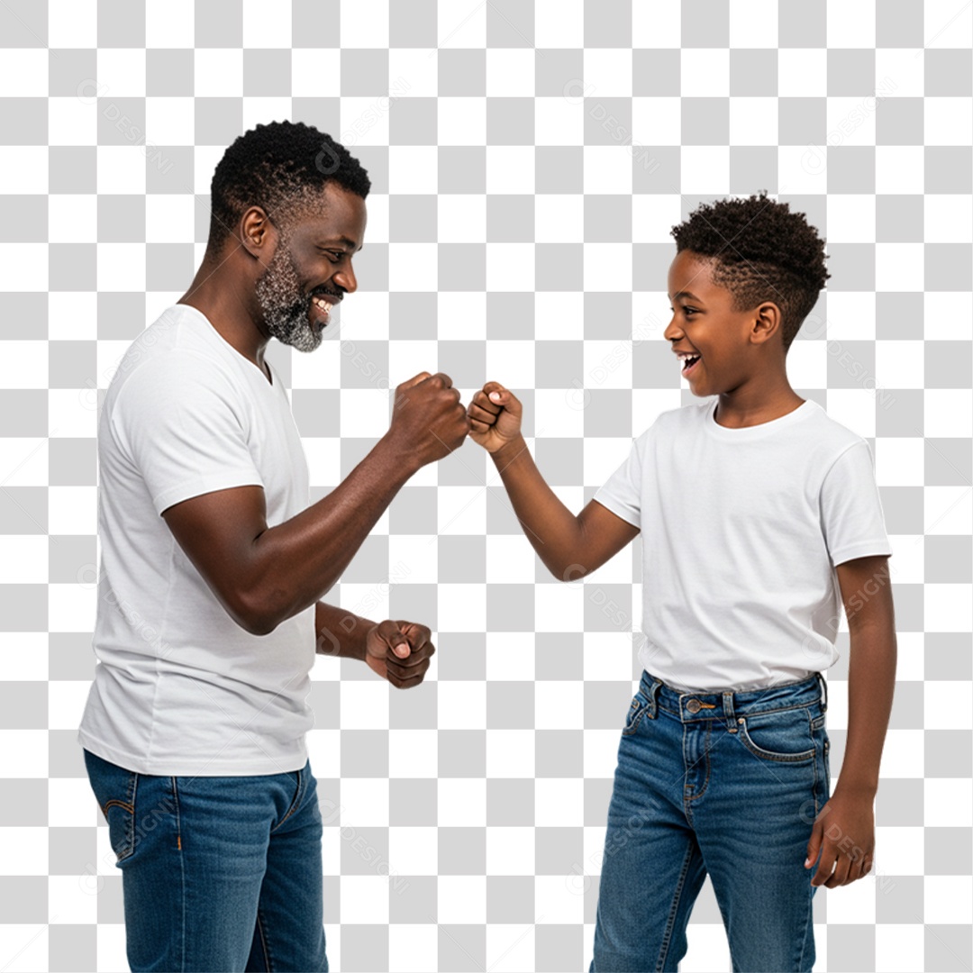 Pai com seu Filho PNG Transparente