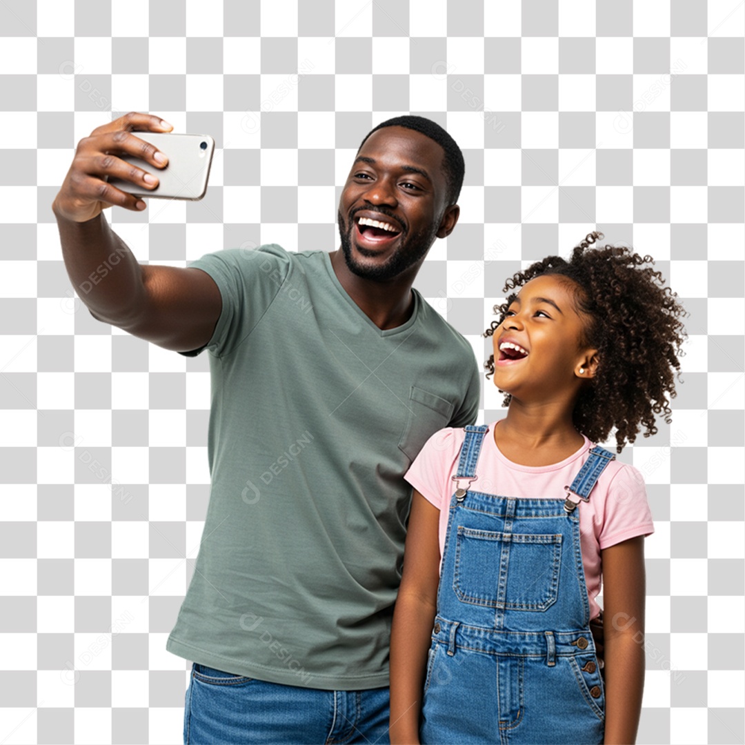 Pai com sua Filha PNG Transparente