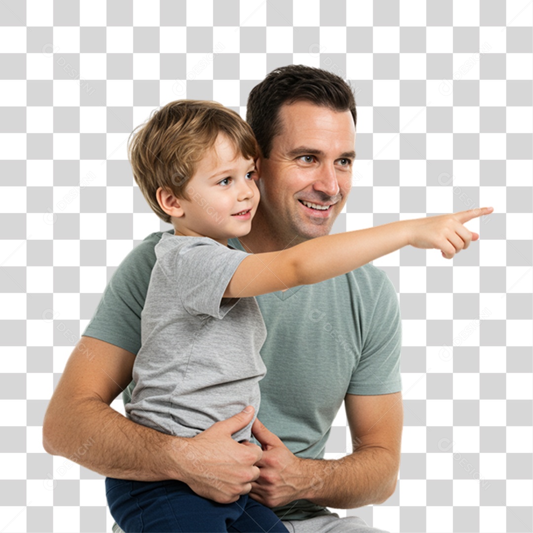 Pai com seu Filho PNG Transparente