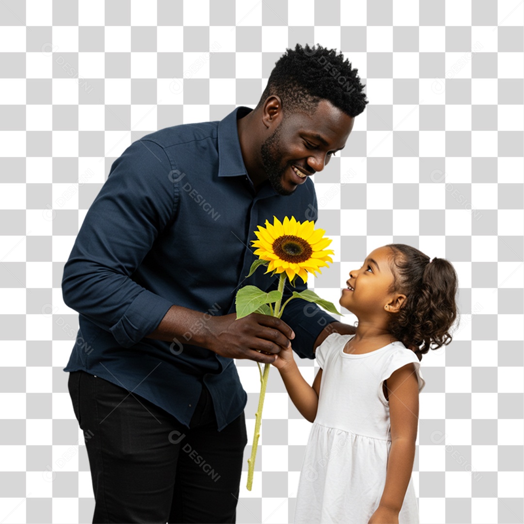 Pai com sua Filha PNG Transparente