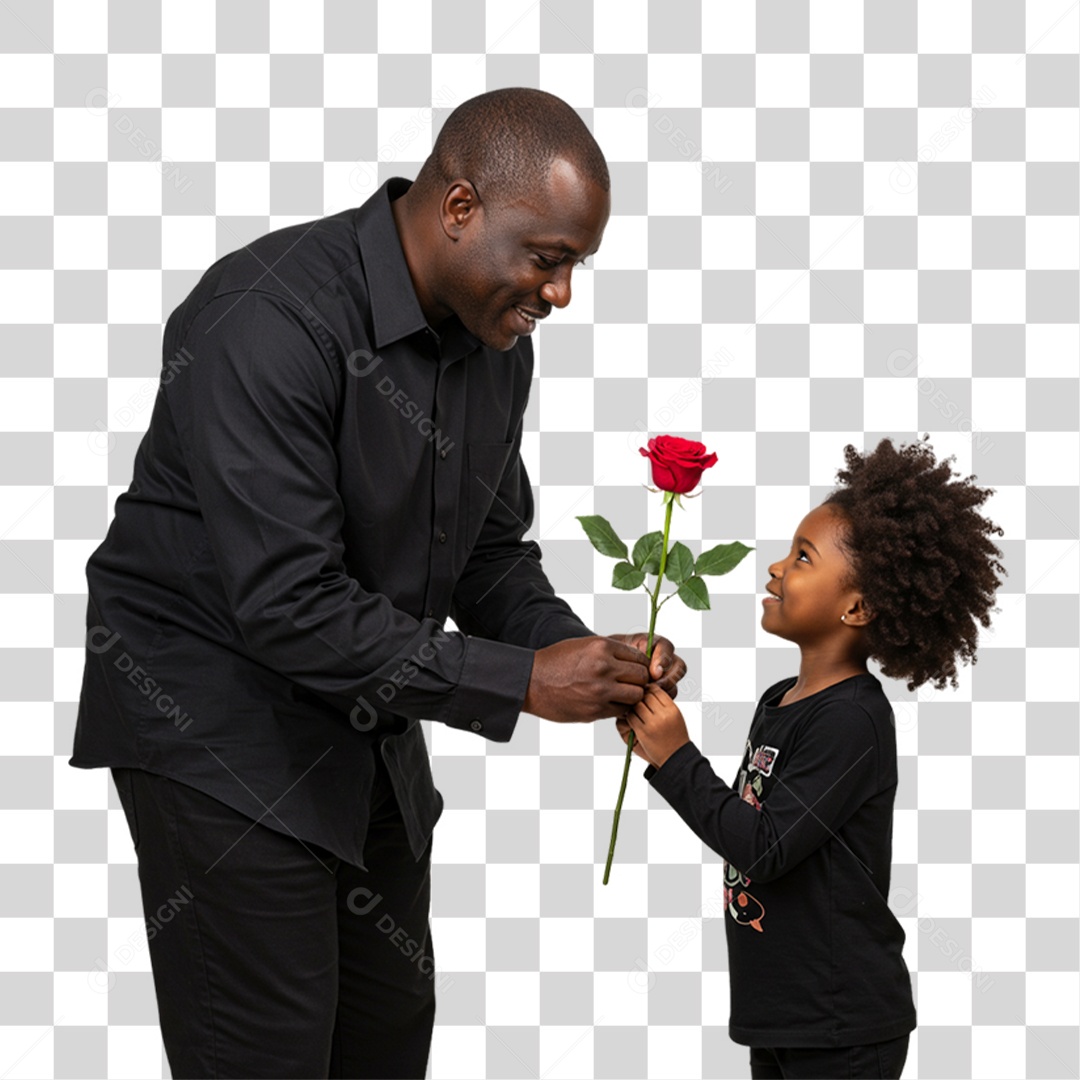 Pai com sua Filha PNG Transparente