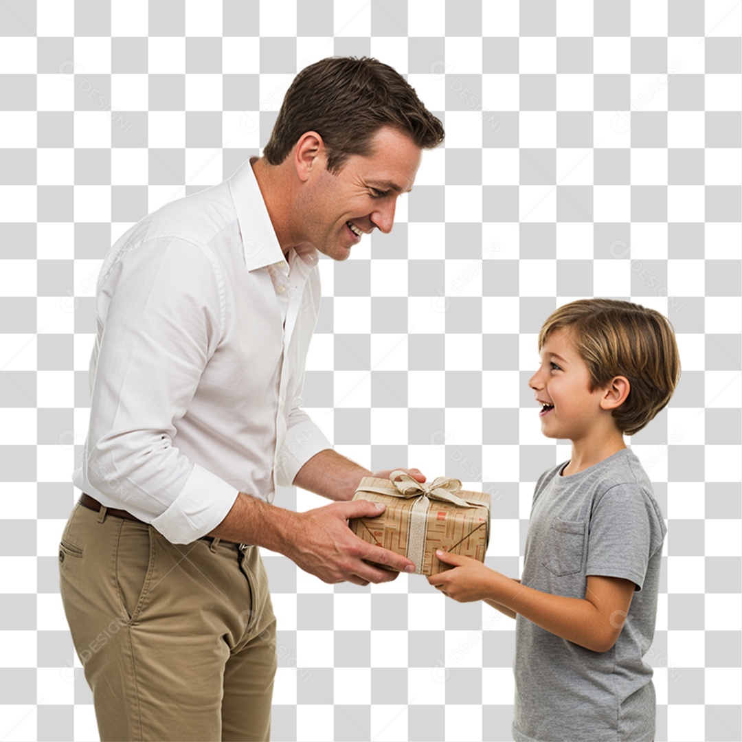 Pai com seu Filho PNG Transparente