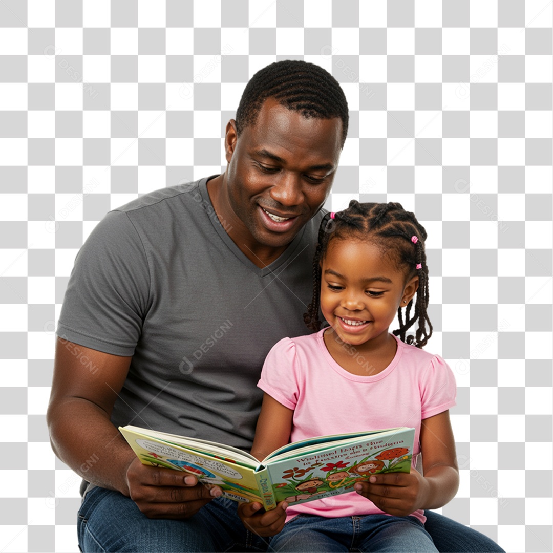 Pai com sua Filha PNG Transparente