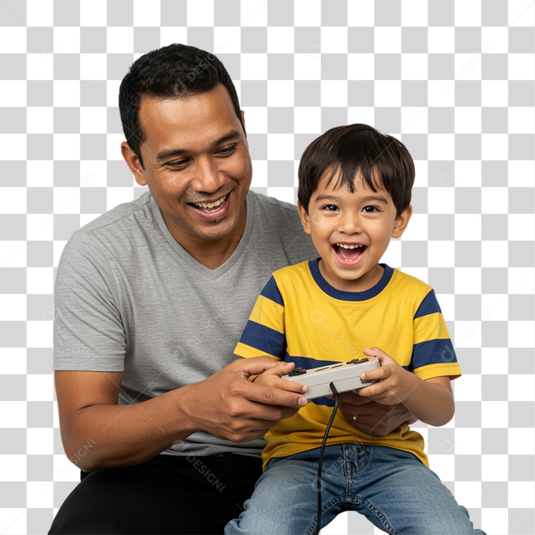 Pai com seu Filho PNG Transparente