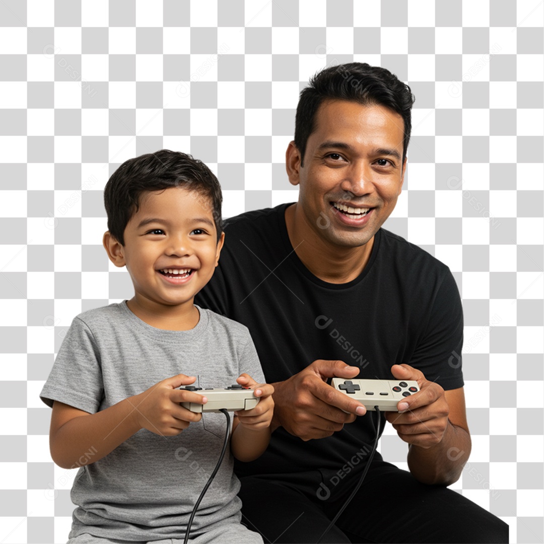Pai com seu Filho PNG Transparente