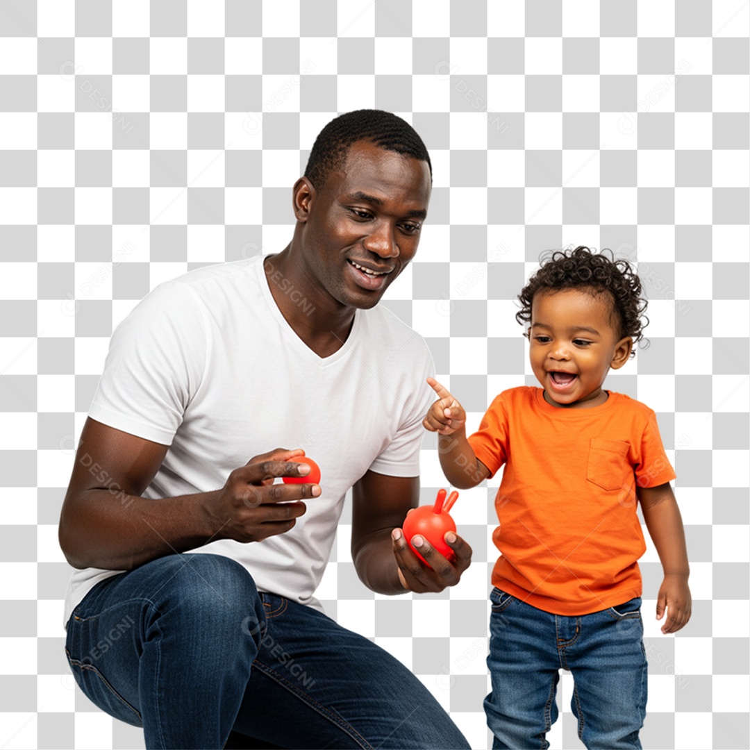 Pai com seu Filho PNG Transparente