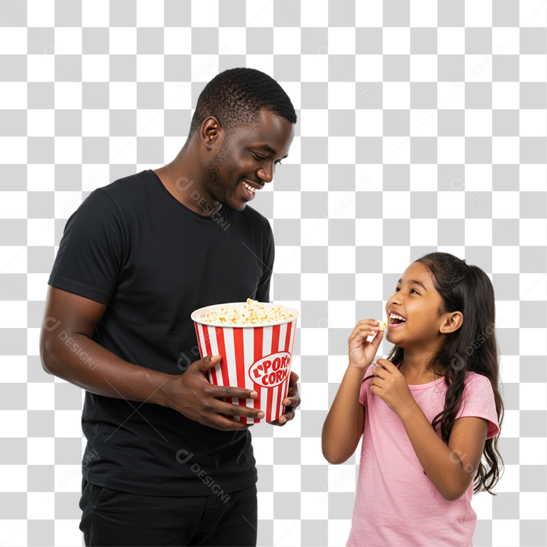 Pai com sua Filha PNG Transparente