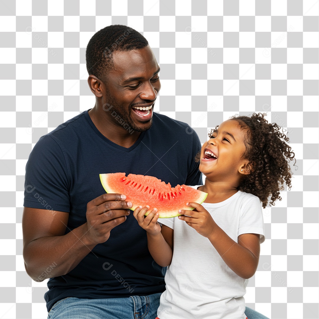 Pai com sua Filha PNG Transparente