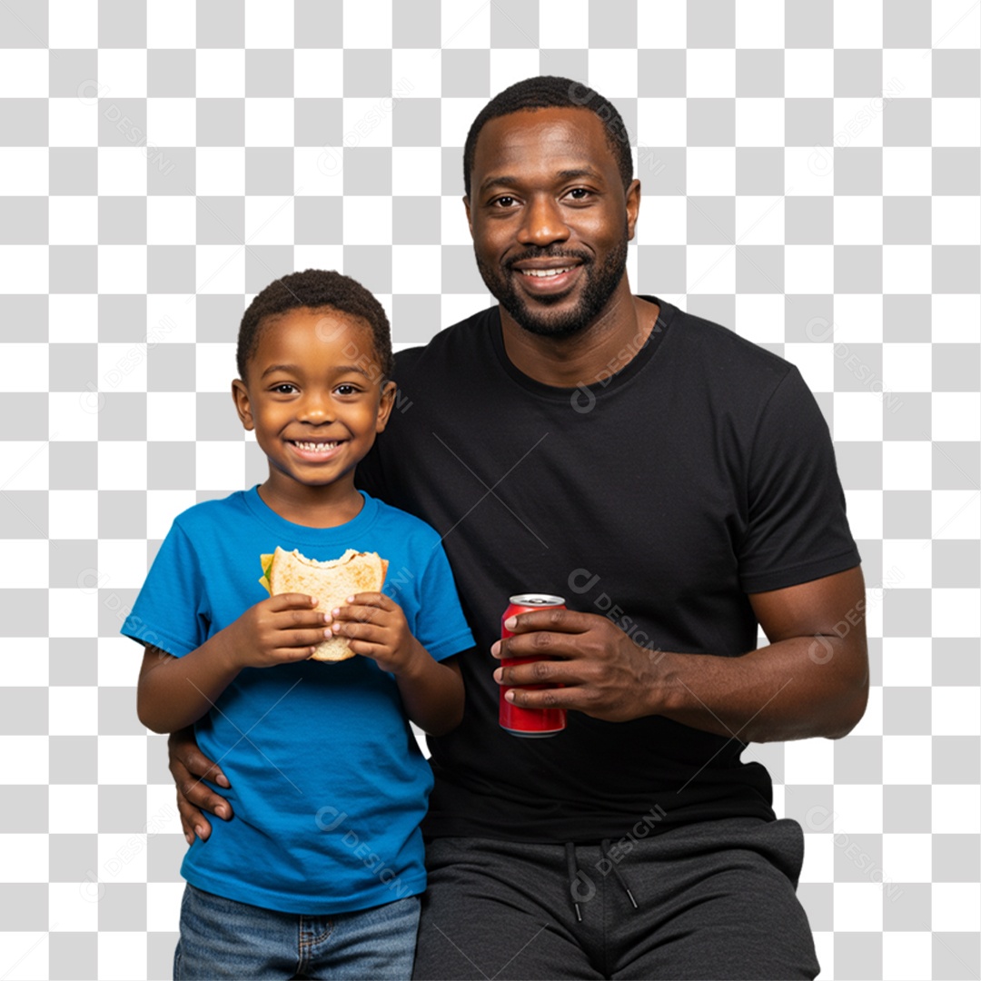 Pai com seu Filho PNG Transparente