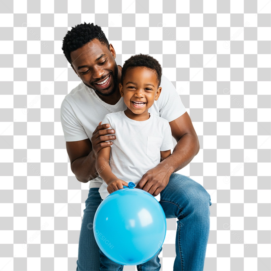 Pai com seu Filho PNG Transparente