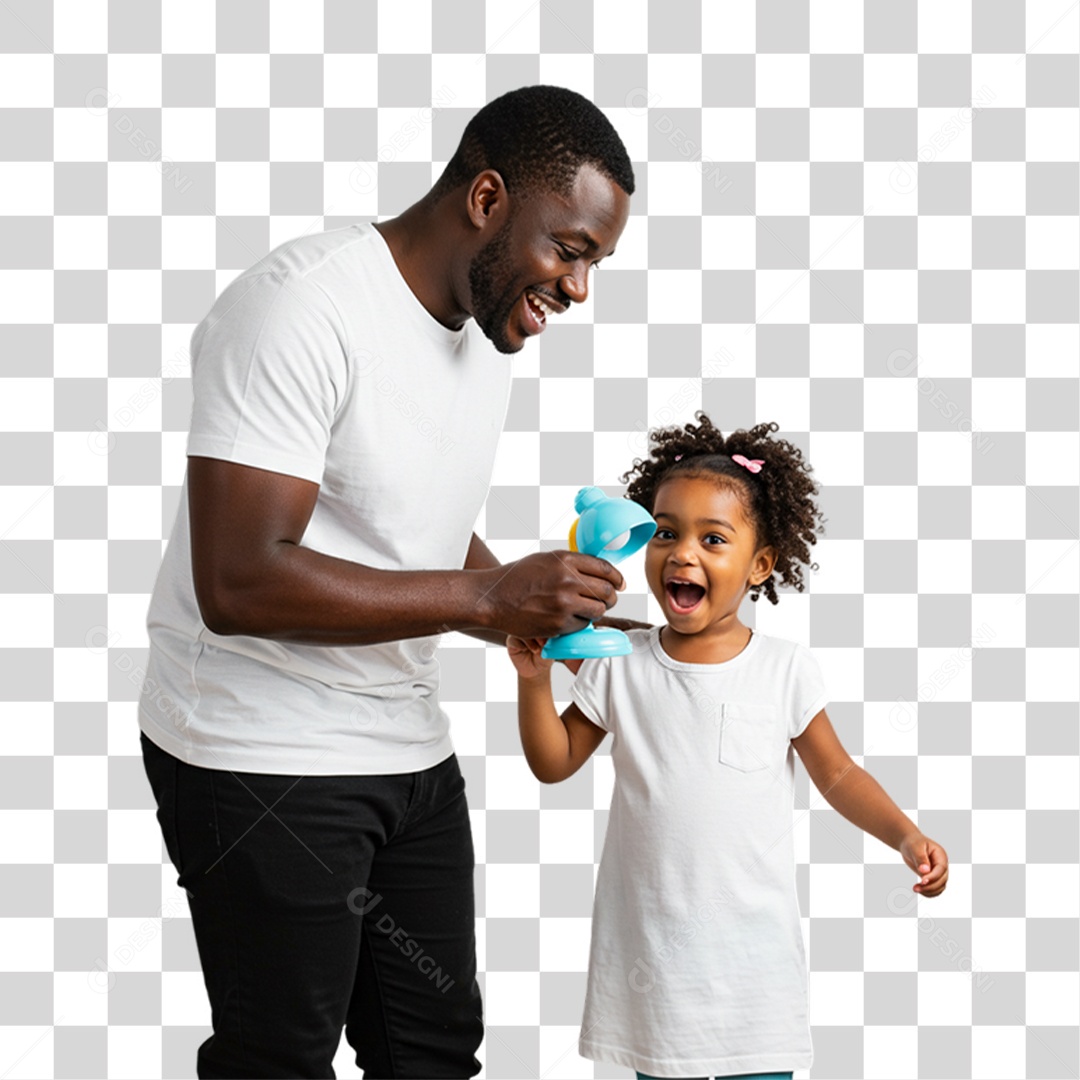 Pai com sua Filha PNG Transparente