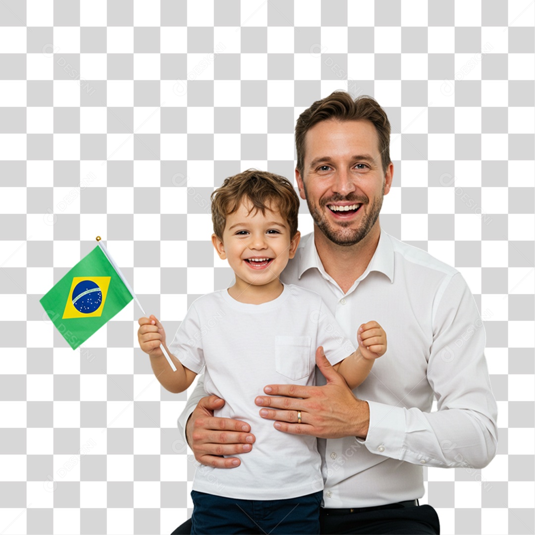 Pai com seu Filho PNG Transparente