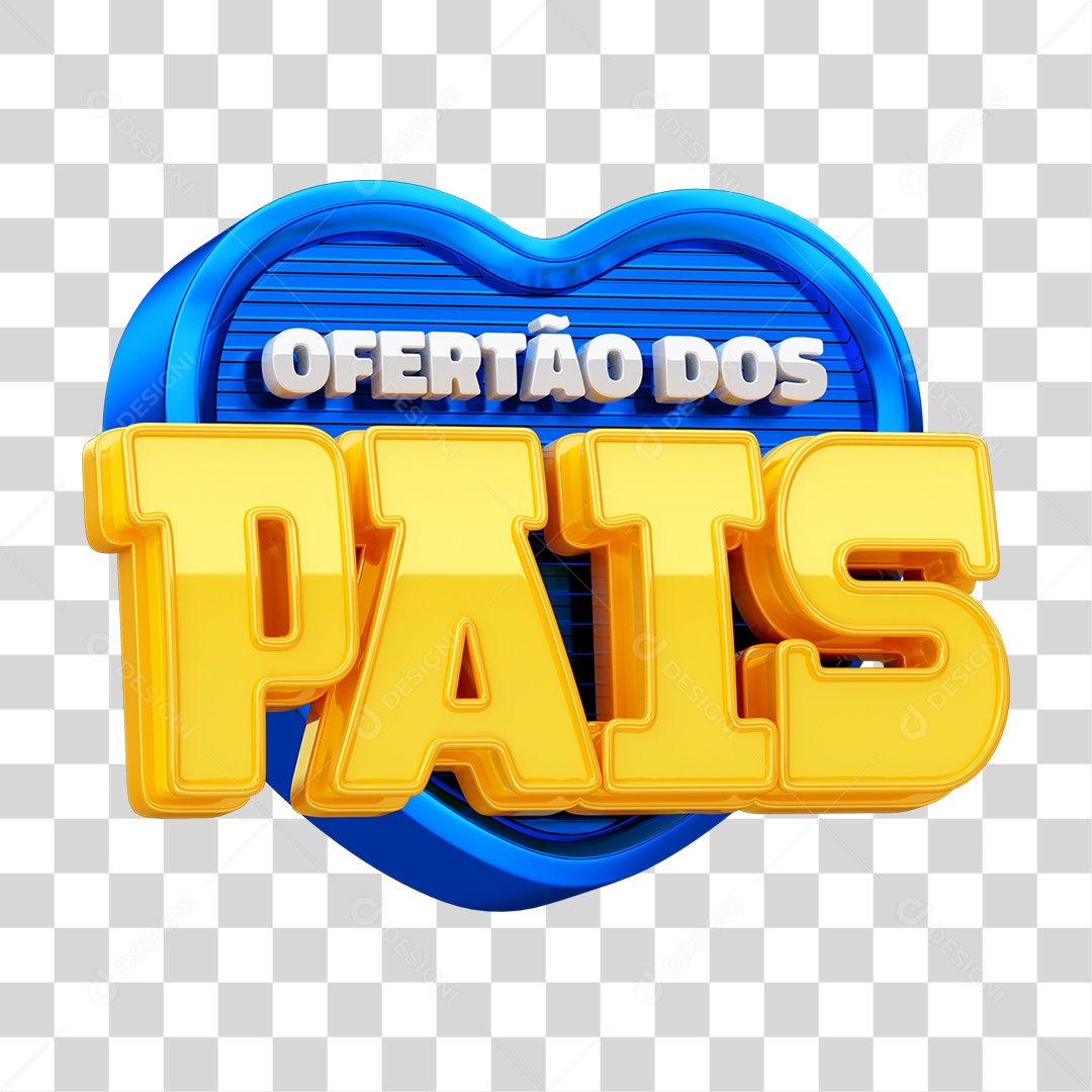 Selo 3D Ofertão dos Pais PNG Transparente