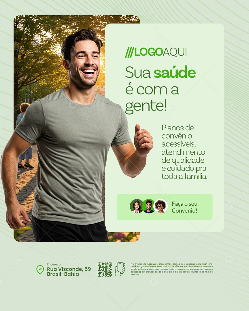 Convênio Médico Sua Saúde é com a Gente Social Media PSD Editável