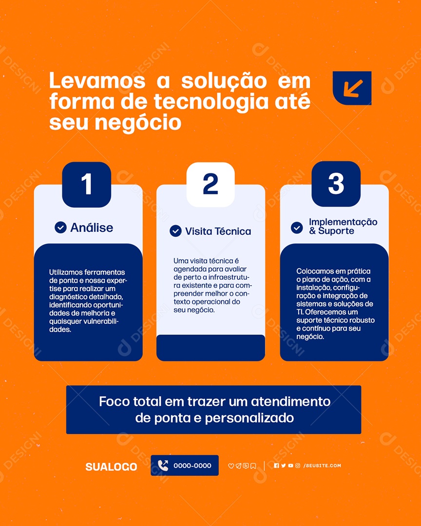Manutenção Informática Levamos a Solução em Forma de Tecnologia Social Media PSD Editável