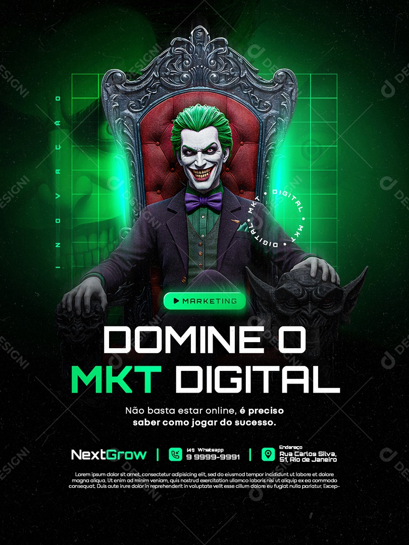 Domine o Marketing Digital Social Media PSD Editável