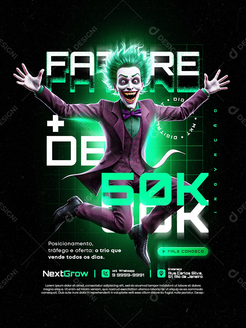 Marketing Digital Fature Social Media PSD Editável