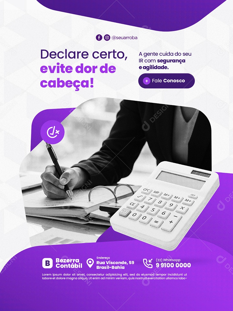 Contabilidade Declare Certo Social Media PSD Editável