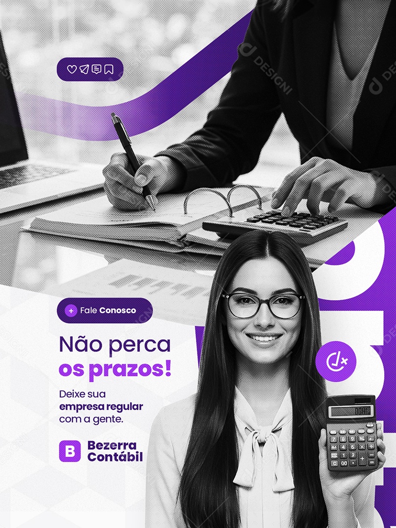 Contabilidade Não Perca os Prazos Social Media PSD Editável