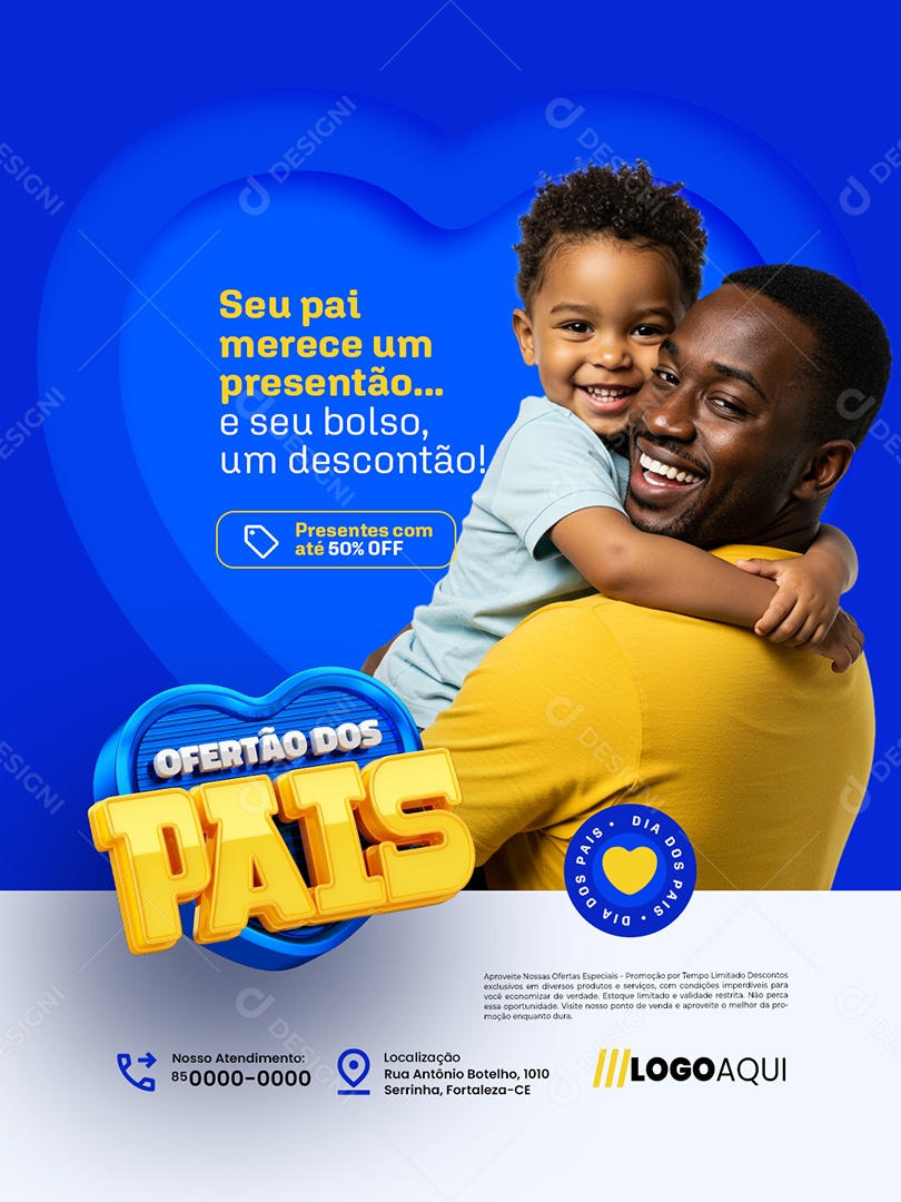 Ofertão dos Pais Lojas Descontão Social Media PSD Editável