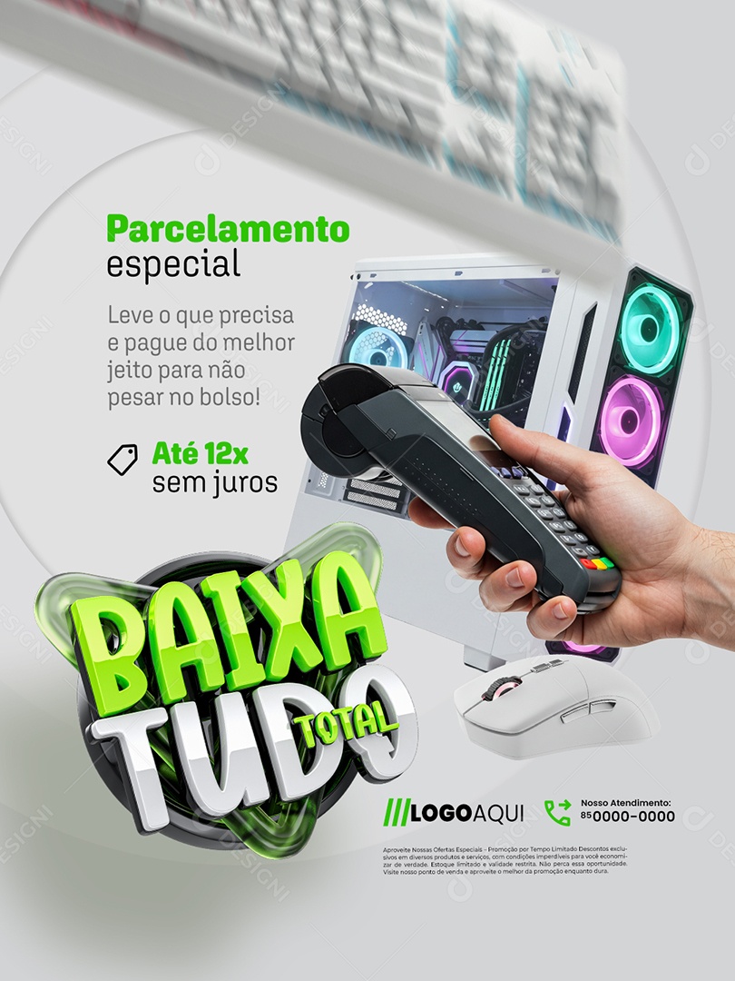Baixa Tudo Total Loja de Games Parcelamento Especial Social Media PSD Editável