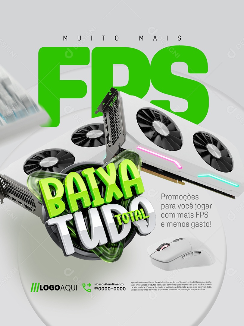 Baixa Tudo Total Loja de Games Muito Mais FPS Social Media PSD Editável