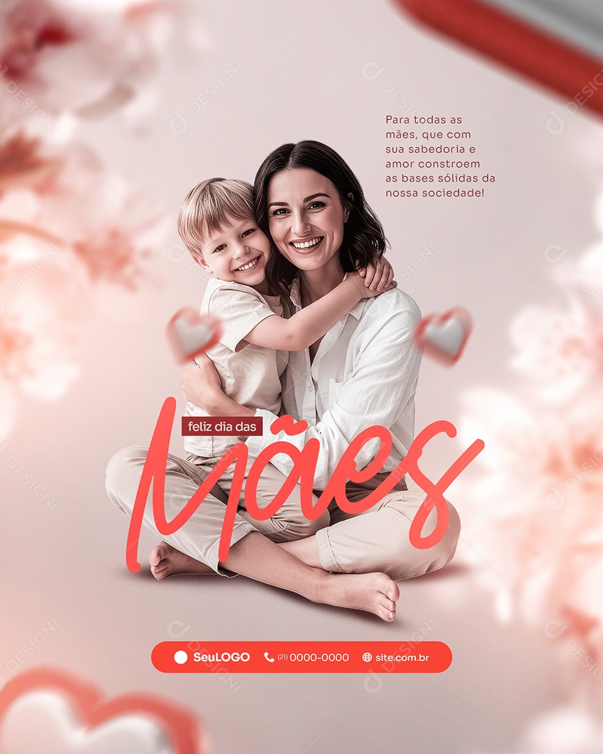 Feliz Dia das Mães Social Media PSD Editável