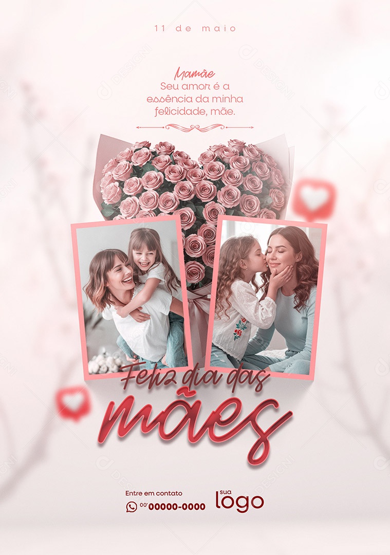 Feliz Dia das Mães Social Media PSD Editável