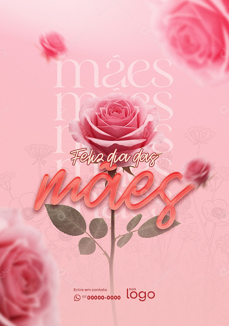 Feliz Dia das Mães Social Media PSD Editável