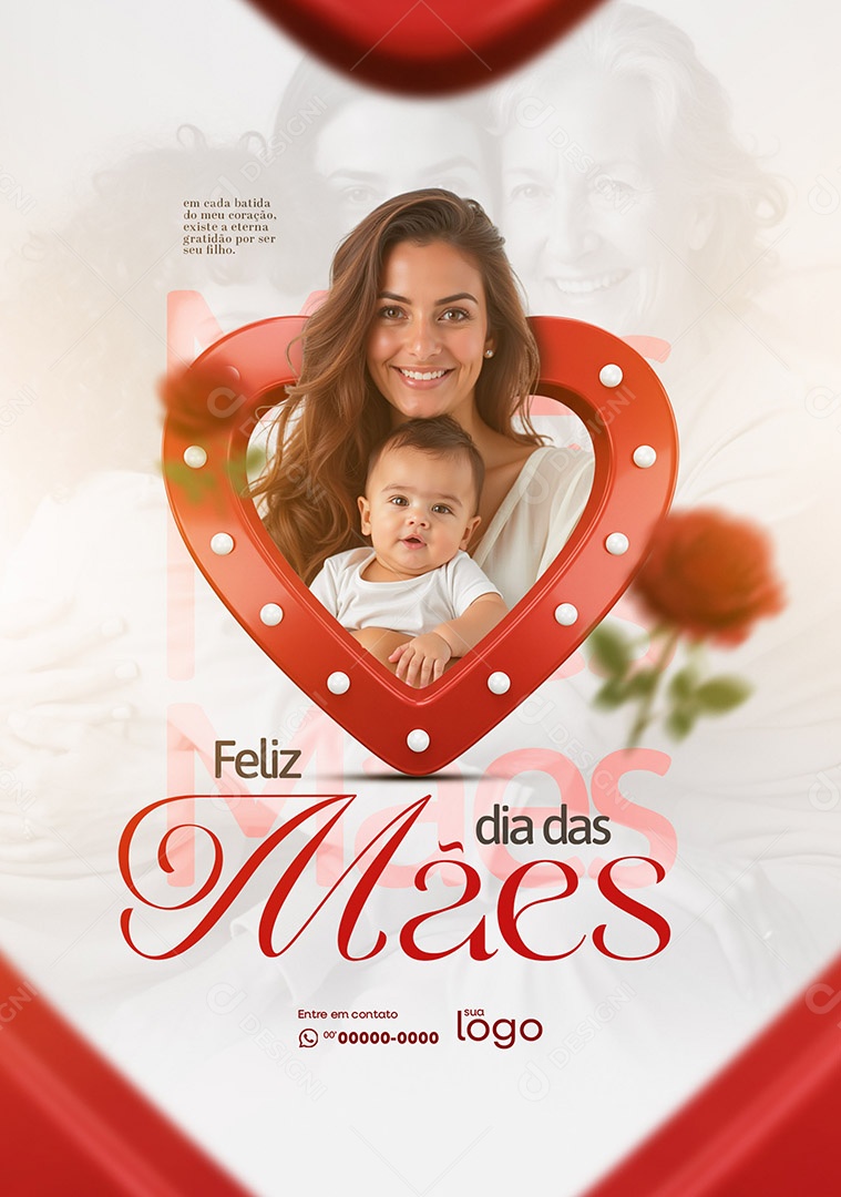 Feliz Dia das Mães Social Media PSD Editável
