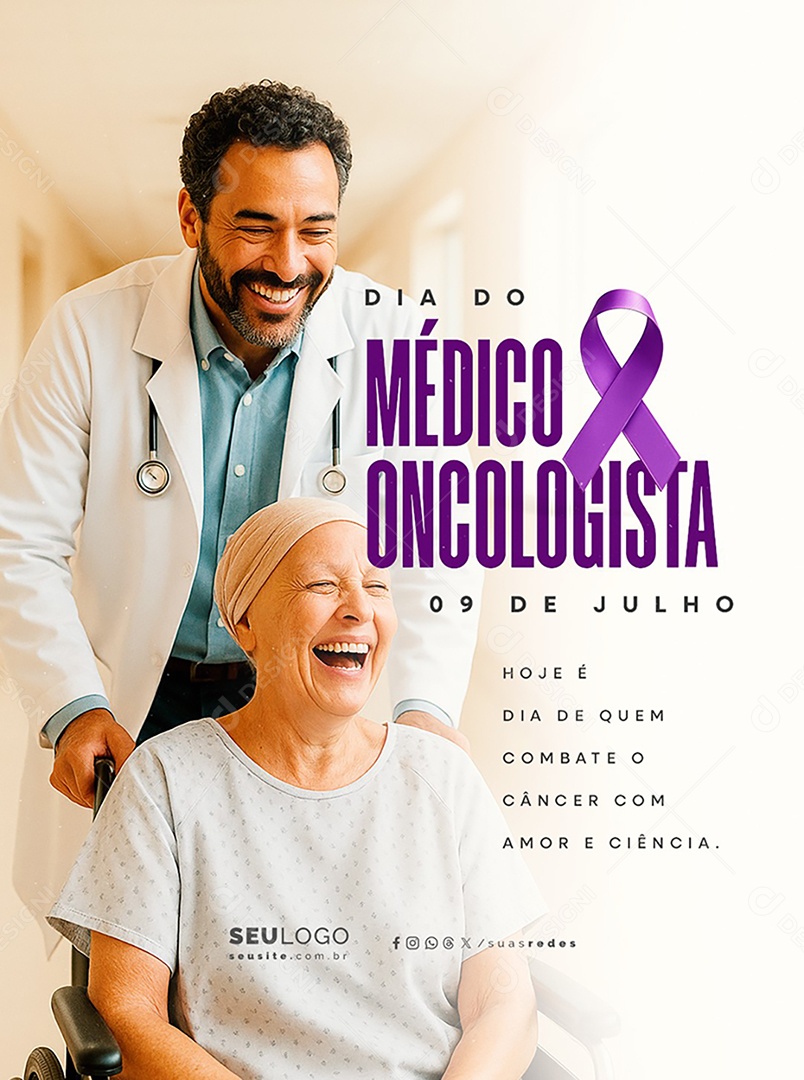 Dia do Médico Oncologista 09 de Julho Social Media PSD Editável