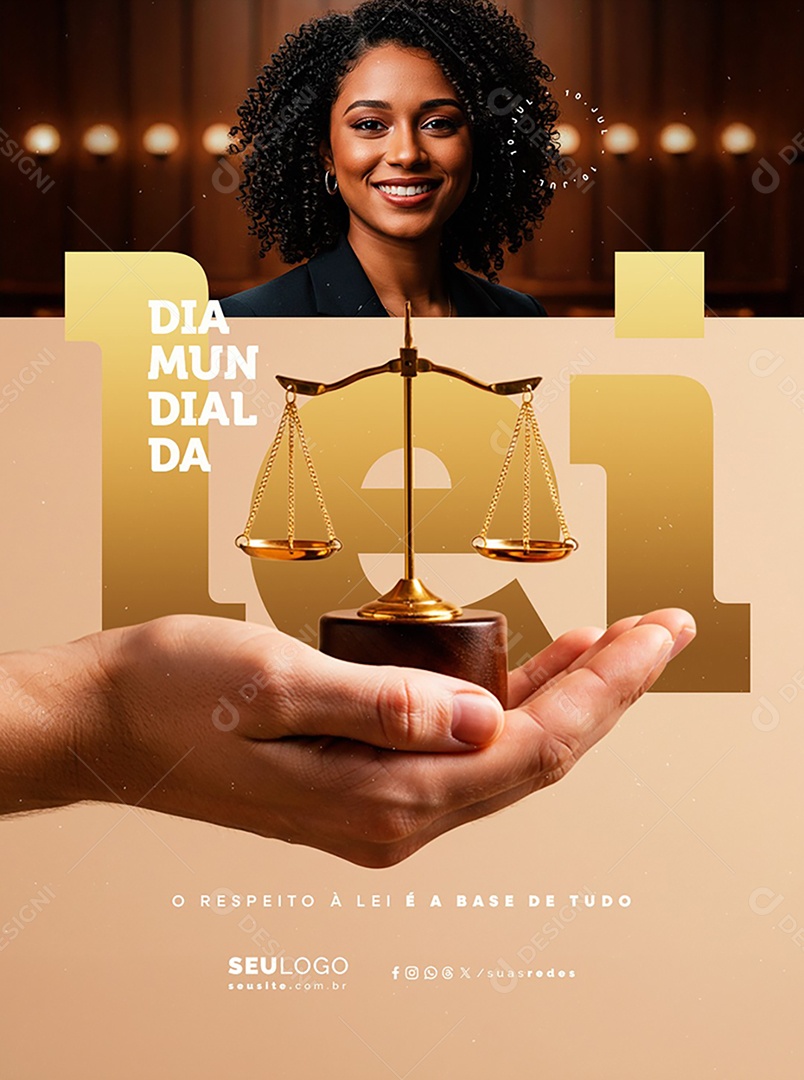 Dia Mundial da Lei 10 de Julho Social Media PSD Editável