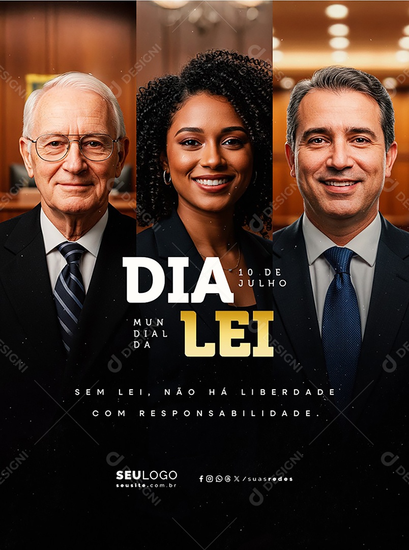 Dia Mundial da Lei 10 de Julho Social Media PSD Editável