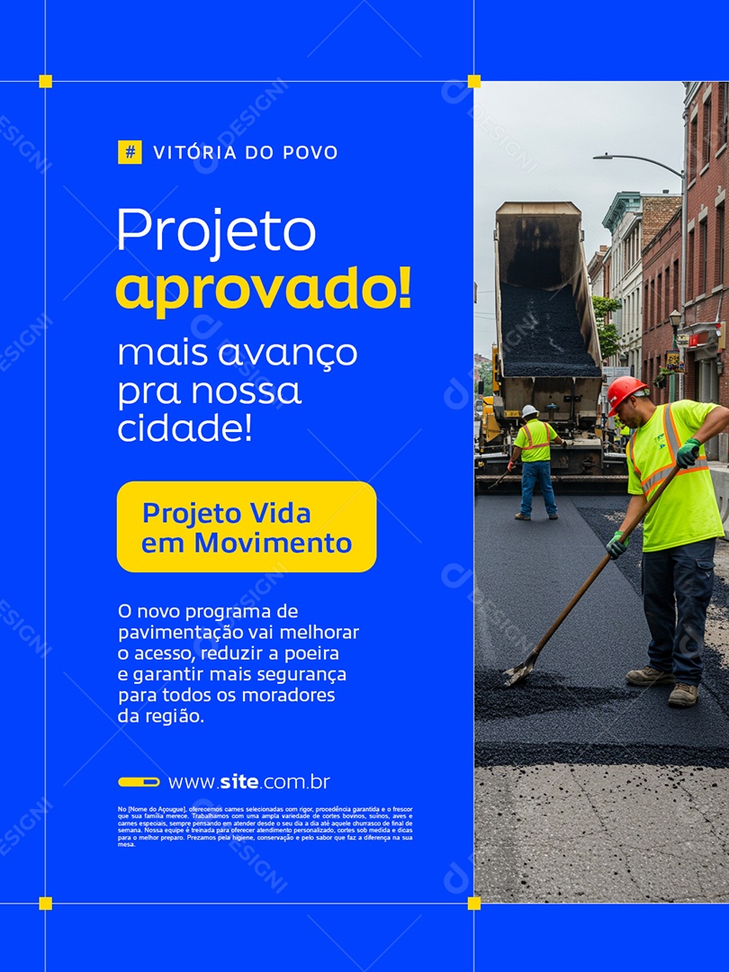 Prefeitura Projeto Aprovado Social Media PSD Editável