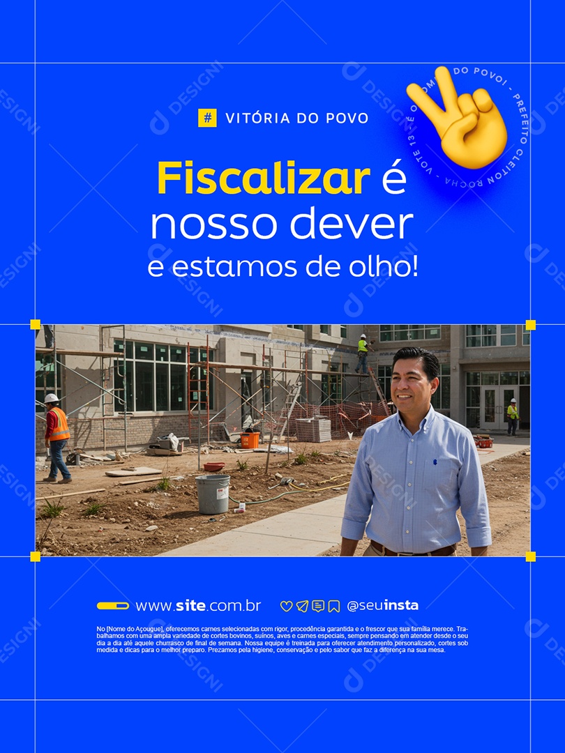 Prefeitura Fiscalizar é Nosso Dever Social Media PSD Editável