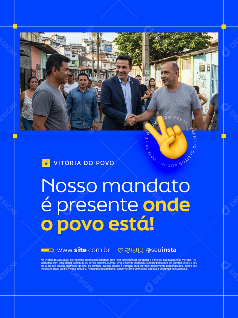 Prefeitura Nosso Mandato é Presente Social Media PSD Editável