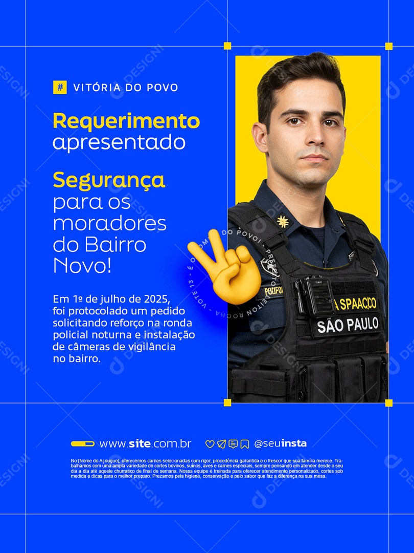 Prefeitura Requerimento Apresentado Social Media PSD Editável
