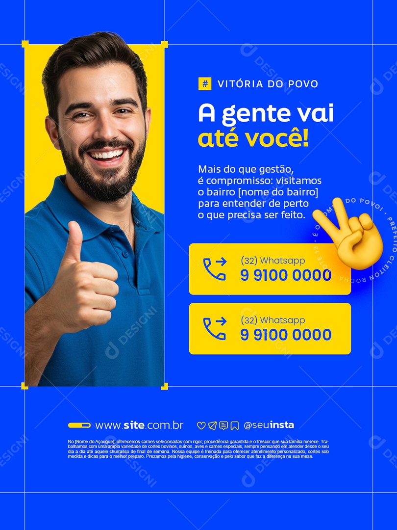 Prefeitura A Gente Vai Até Você Social Media PSD Editável