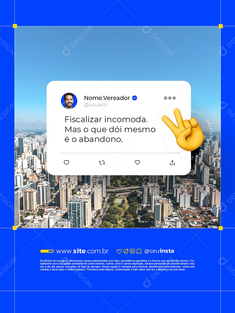 Prefeitura Fiscalizar Social Media PSD Editável