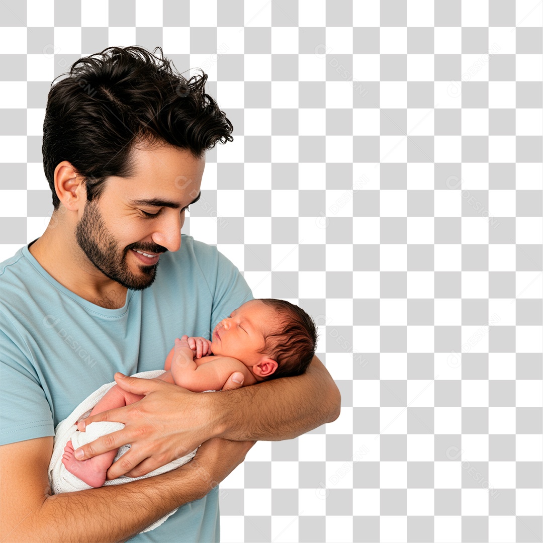 Pai Segurando Bebê PNG Transparente
