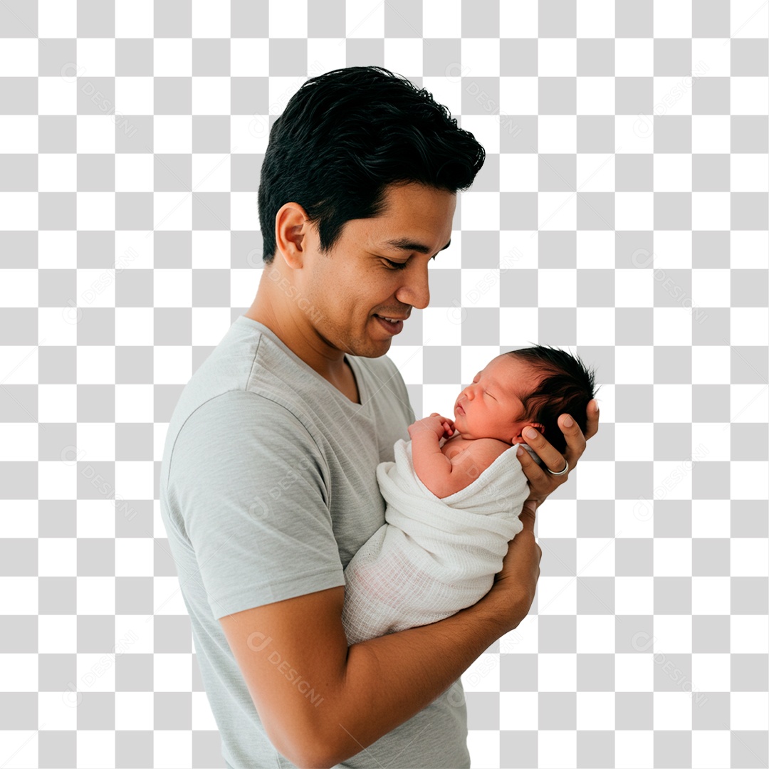 Pai Segurando Bebê PNG Transparente