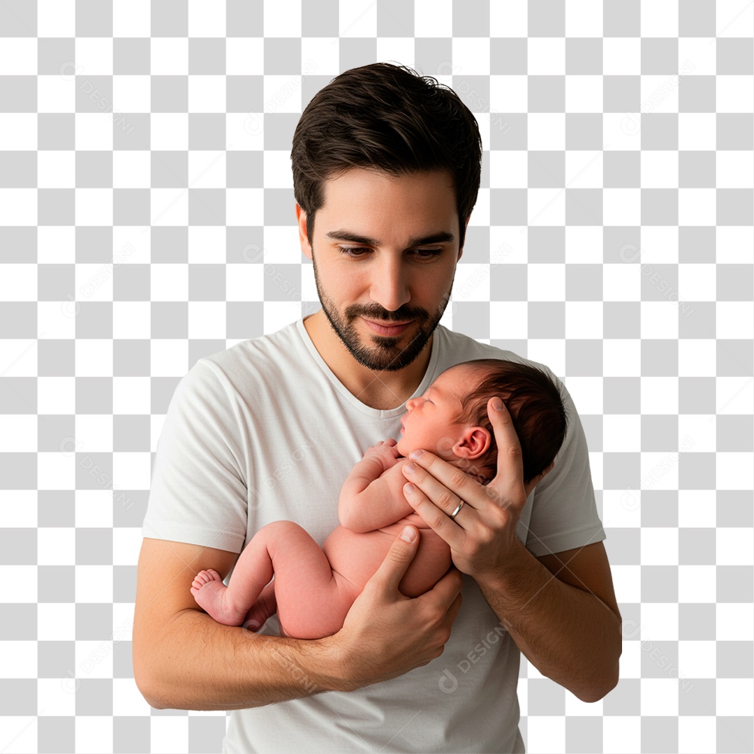 Pai Segurando Bebê PNG Transparente